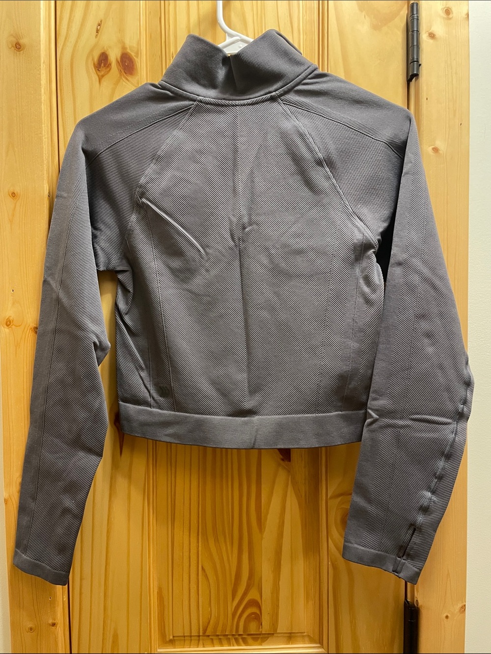 all in motion Women's Gray Cropped Quarter-Zip Pullover - Picture 3 of 3